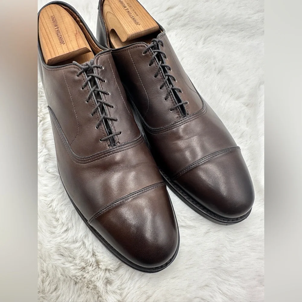 NWOT Allen Edmonds Park Avenue‎ Cap-toe dress shoe Brown oxfords 10.5 B
